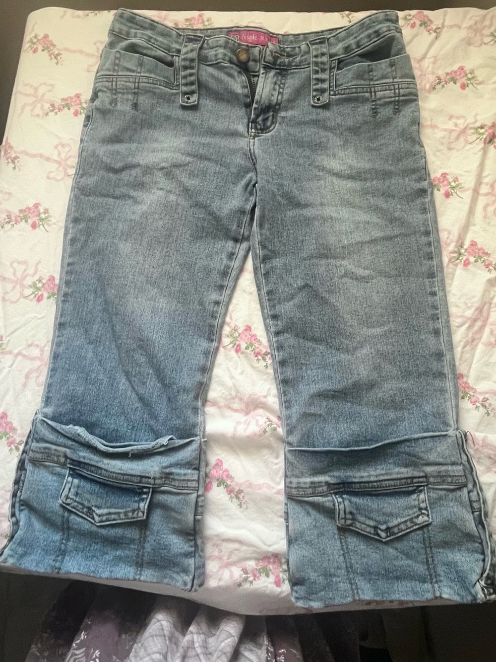 2000s Y2k Triple-x womens low rise capri-jeans